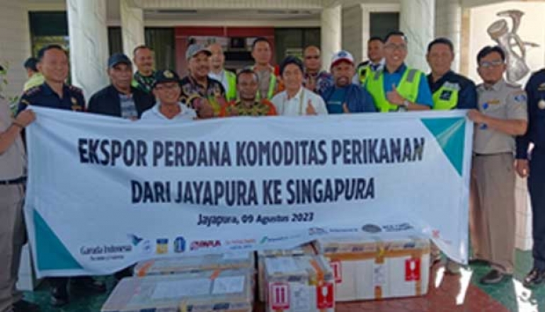 Department of Marine and Fisheries of Jayapura Facilitates Inaugural Export of Fisheries Commodities From Jayapura To Singapore